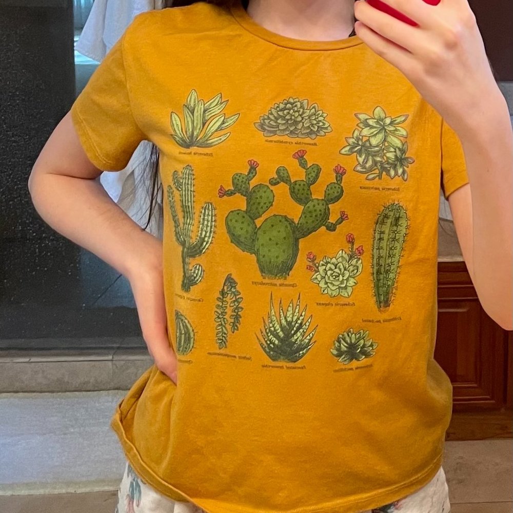 Mustard Yellow Cacti Shirt